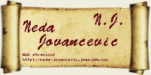 Neda Jovančević vizit kartica